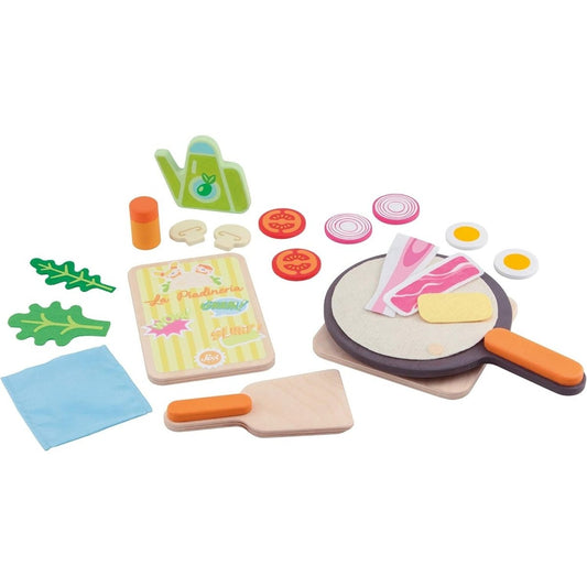 Trudi Sevi Set Piadina 24 pz Giochi in legno 29x19x6 cm modello 83066 - 8003444829857 - DarSaGiocattoli