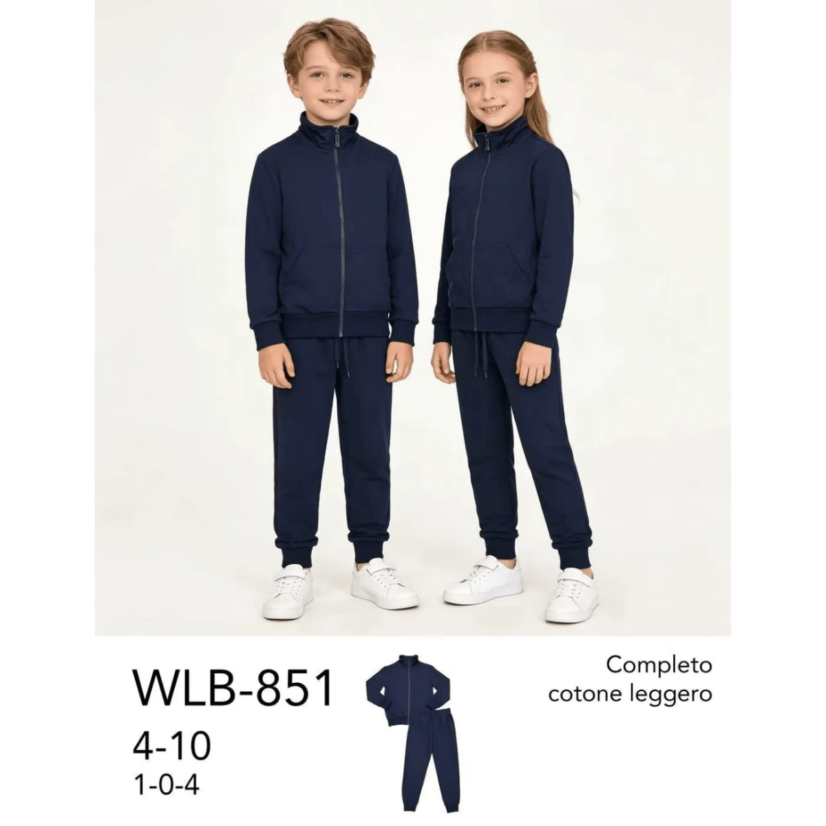Tuta Bambino/a Unisex 2 Pezzi Milk Pub Blu 4-10 Anni -  - DarSaGiocattoli