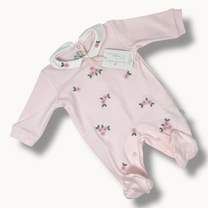 Tutina Neonata In Caldo Cotone Rosa Con Ricamo Nazareno Gabrielli Ng2212 - 40 - 8052960411916 - DarSaGiocattoli