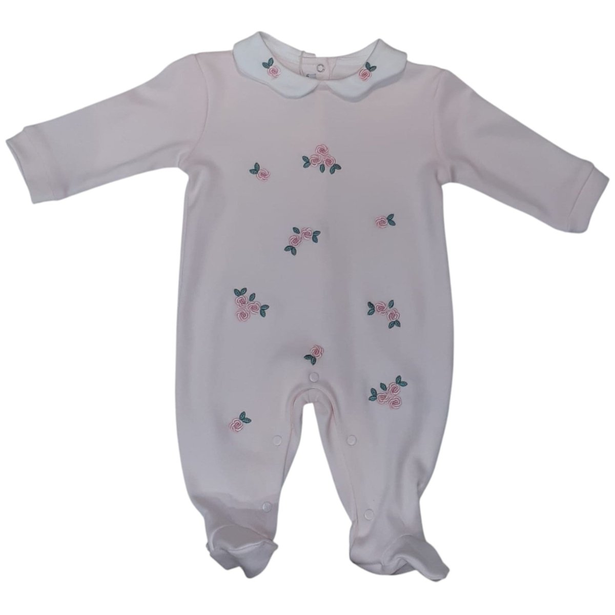 Tutina Neonata In Caldo Cotone Rosa Con Ricamo Nazareno Gabrielli Ng2212 - 40 - 8052960411916 - DarSaGiocattoli