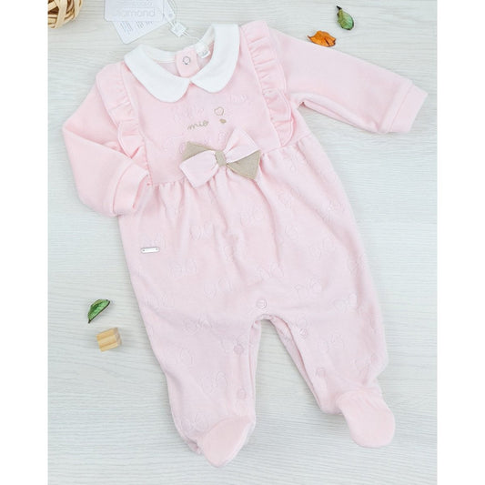 Tutina Neonata In Ciniglia Rosa Mio Piccolo 387R - 8033300400661 - DarSaGiocattoli