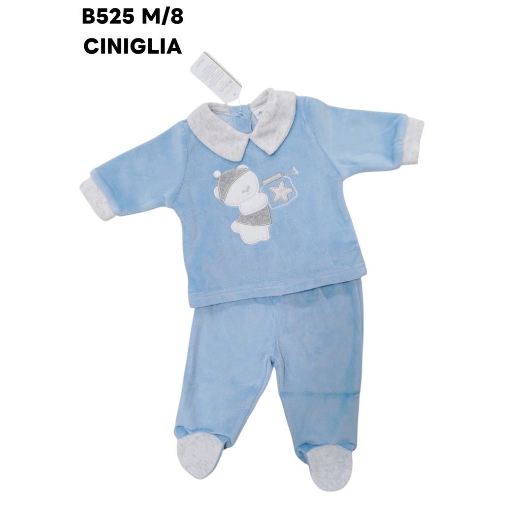 Tutina Neonato In Ciniglia 2 Pezzi I Batuffolini B525 - 8052211330010 - DarSaGiocattoli