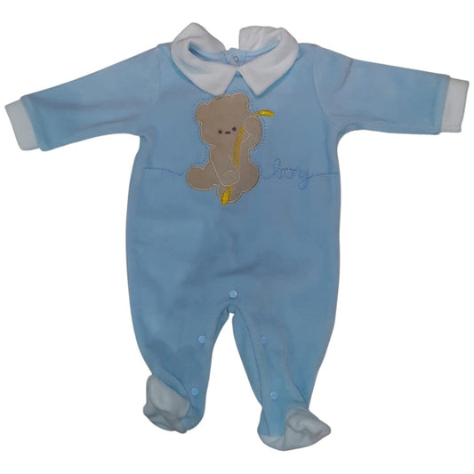 Tutina Neonato In Ciniglia Cielo Les Jolies LJ - 334 - 8052960322410 - DarSaGiocattoli