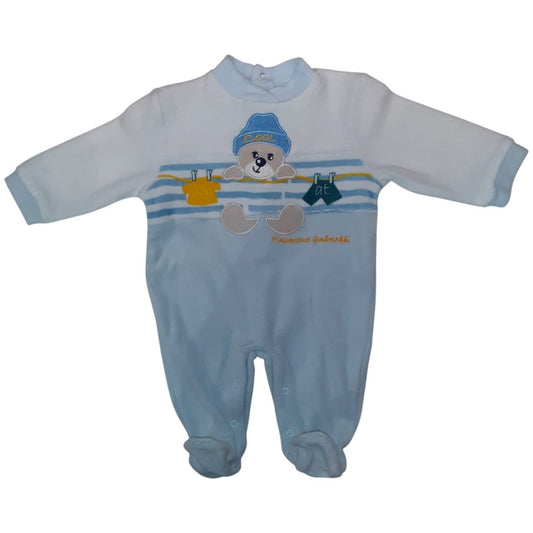 Tutina Neonato In Ciniglia Cielo Nazareno Gabrielli NG - 620 - 8052960229627 - DarSaGiocattoli