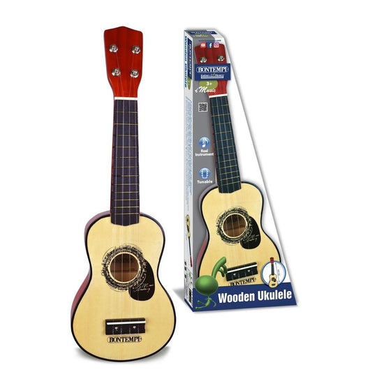 Ukulele In Legno Bontempi 53 cm 4 Corde 21 5330 Accordabile - 0047663114040 - DarSaGiocattoli