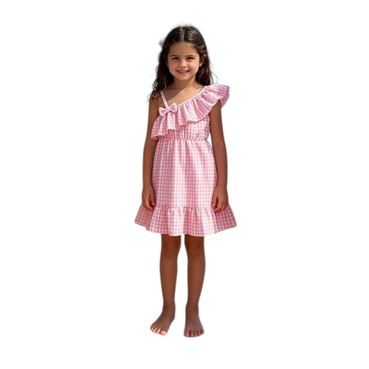 Vestito Bambina Moda Rosa Estivo 4 - 14 Anni Angelina 226A Made in Italy - 0888602404316 - DarSaGiocattoli