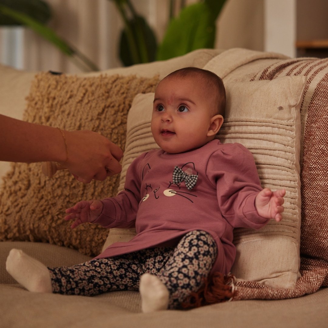 Vestito Neonata Rosa Antico Fantasia Gattino Dirkje O56461 - 8720815507106 - DarSaGiocattoli