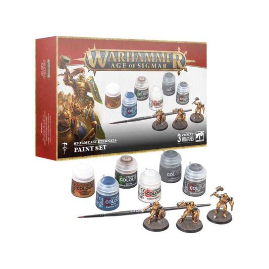 Warhammer Age of Sigmar Stormcast Eternals Paint Set Versione 2024 Games Workshop - 5011921219322 - DarSaGiocattoli