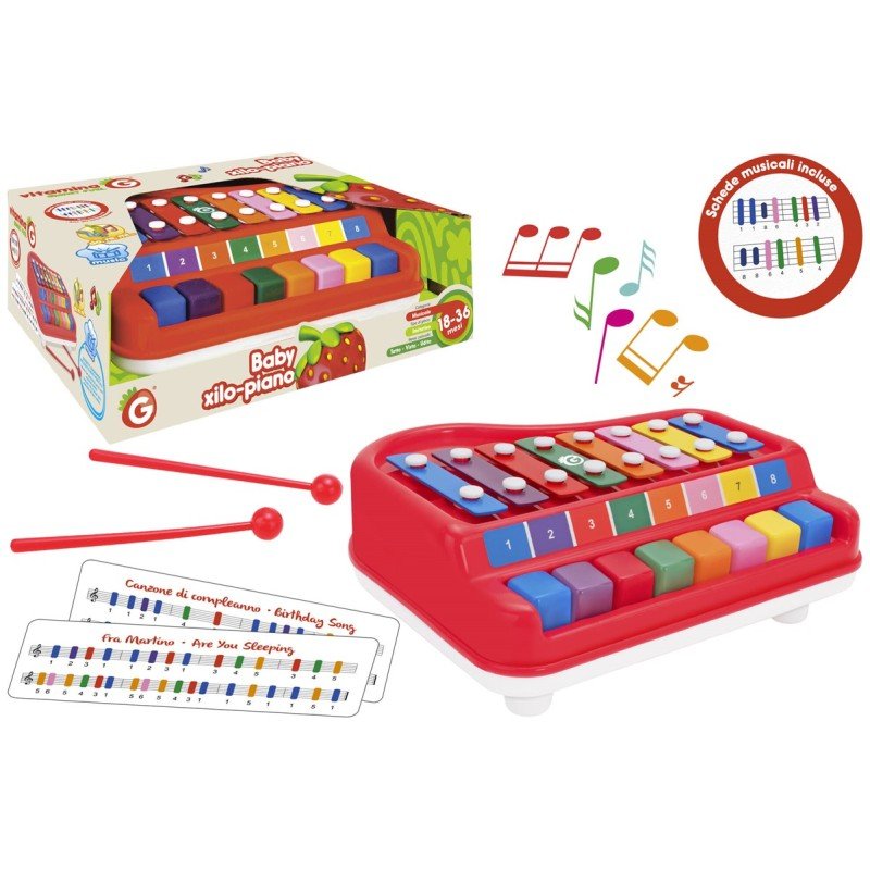 Xilopiano Baby Con 2 Bacchette 28x23 Globo 05324 - 8014966053248 - DarSaGiocattoli