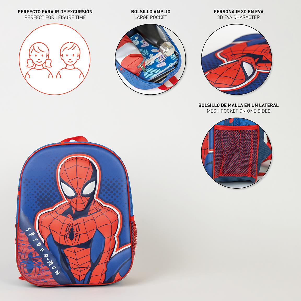 Zaino Asilo 3D Spiderman 2100005108 - 8445484370089 - DarSaGiocattoli